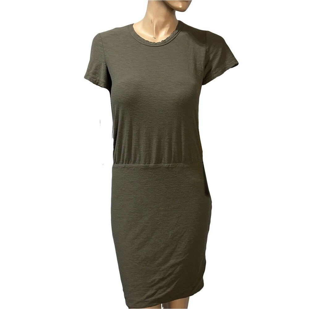 Standard James Perse Blouson T-Shirt Dress 2 Women’s M Olive Cotton Modal